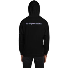 Load image into Gallery viewer, Bob the unicorn "not pregnant just fat!" Unisex Hoodie