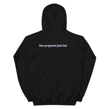 Load image into Gallery viewer, Bob the unicorn "not pregnant just fat!" Unisex Hoodie