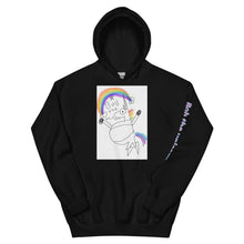 Load image into Gallery viewer, Bob the unicorn "not pregnant just fat!" Unisex Hoodie