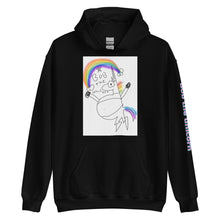 Load image into Gallery viewer, Bob the unicorn "not pregnant just fat!" Unisex Hoodie