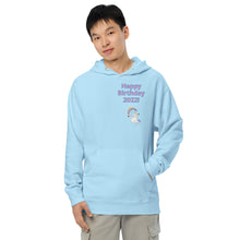 Load image into Gallery viewer, Bob the unicorn birthday celebration Unisex midweight hoodie