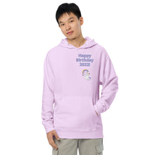 Load image into Gallery viewer, Bob the unicorn birthday celebration Unisex midweight hoodie