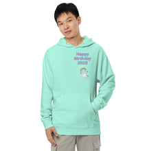 Load image into Gallery viewer, Bob the unicorn birthday celebration Unisex midweight hoodie