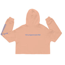 Load image into Gallery viewer, Bob the unicorn "not pregnant just fat!" Crop Hoodie